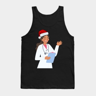 Female Doctor Christmas Physician GP Practitioner Festive Tank Top